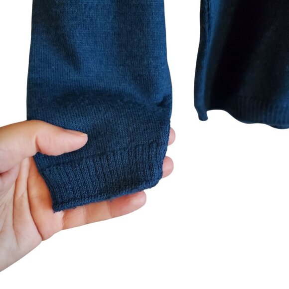 Pendleton 100% Merino Wool Smock Turtle Neck Long Sleeve Royal Blue Sweater S - Picture 6 of 13